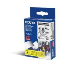 Brother TZES141 black on clear strong adhesive tape, 8M x 18mm, perfect for labeling and organization.