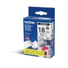 Brother TZESE4 Black on White 8M x 18mm security tape for labeling and organization