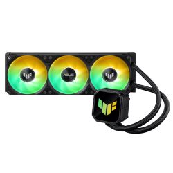 Asus TUF Gaming LC III 360 ARGB Liquid CPU Cooler, 360mm Radiator, ARGB Logo, 3x ARGB PWM Fans, Black