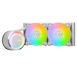 MSI MAG CORELIQUID E240 white 240mm AIO liquid CPU cooler with ARGB lighting