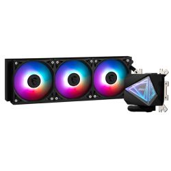 MSI MAG CORELIQUID I360 black 360mm liquid CPU cooler with 3 ARGB PWM fans and dual-sided cooling block