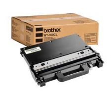 Brother WT300CL waste toner bottle for laser printers, featuring a sleek design and durable plastic construction.