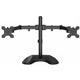 GameMax Dual Monitor Arm Stand LCD Desk Mount Freestanding For Two 13 Inch To 27 Inch Monitors, VESA Dimensions Of 75x75 mm or 100x100 mm, 180 Degrees Swivel, Black