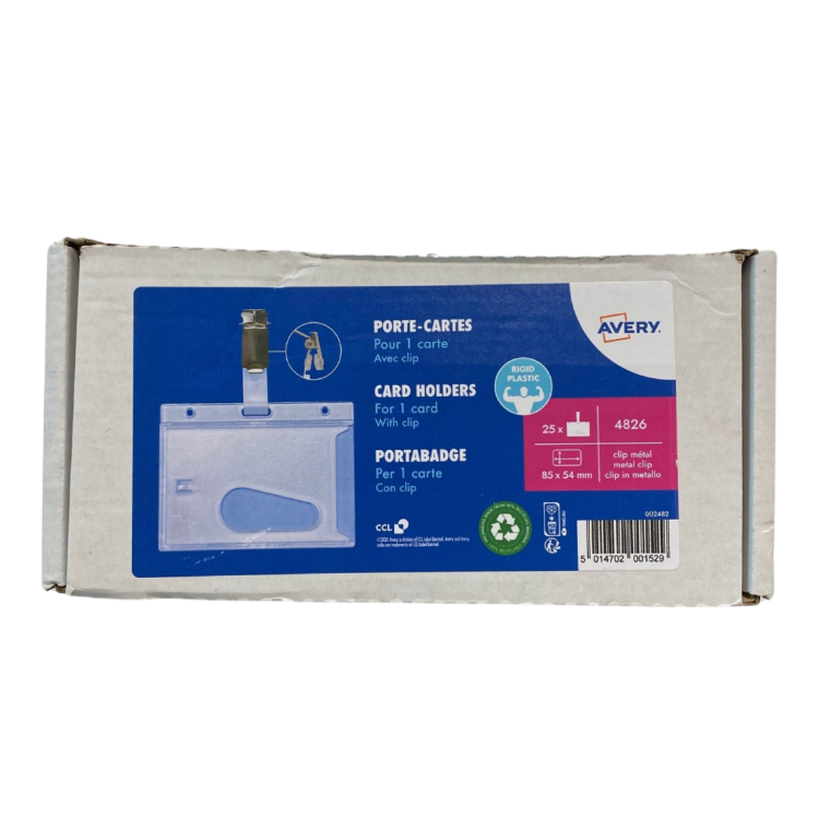 Avery 4826 Security Badge Holders with Clip