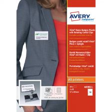 Avery 4838G-L Vista Name Badges - Plastic with Rotating Combi Clips