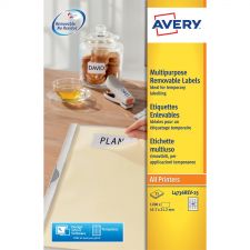 Avery L4736REV-25 45.7 x 21.2mm Mini Multipurpose Labels 25 Sheets - 48 Labels per Sheet