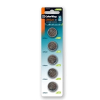 CR2032 Lithium Coin Cell Batteries 3V - ColorWay 5 Pack