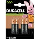 Duracell Rechargeable AAA Batteries 750mAh NiMH - 4 Pack