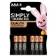 Duracell Simply AAA Alkaline Batteries 6 Pack 1000mAh