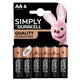 Duracell Simply AA Alkaline Batteries 6 Pack 1500mAh
