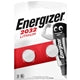 Energizer 2-pack CR2032 lithium coin cell batteries in a white and red package