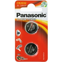 Panasonic CR2032 3V Lithium Coin Cell Battery 220mAh - 2 Pack