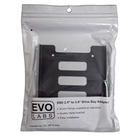 Evo Labs Metal 2.5 to 3.5 Inch Drive Bay Adapter - Black SSD/HDD