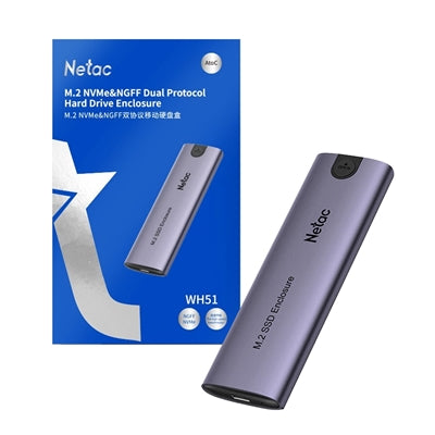 Netac M.2 NVMe SATA Aluminum Enclosure 10Gbps USB 3.1 Type-C