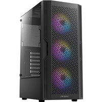 ANTEC AX20 Mid Tower Gaming Case - Black Steel ATX with RGB Fans