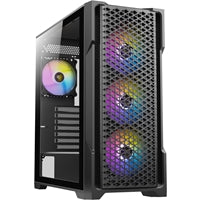 ANTEC AX90 Mid Tower Gaming Case - Black Steel, Tempered Glass, 4x ARGB Fans
