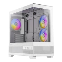 ANTEC CX500M White Micro Tower Gaming Case - ARGB, USB-C, Tempered Glass