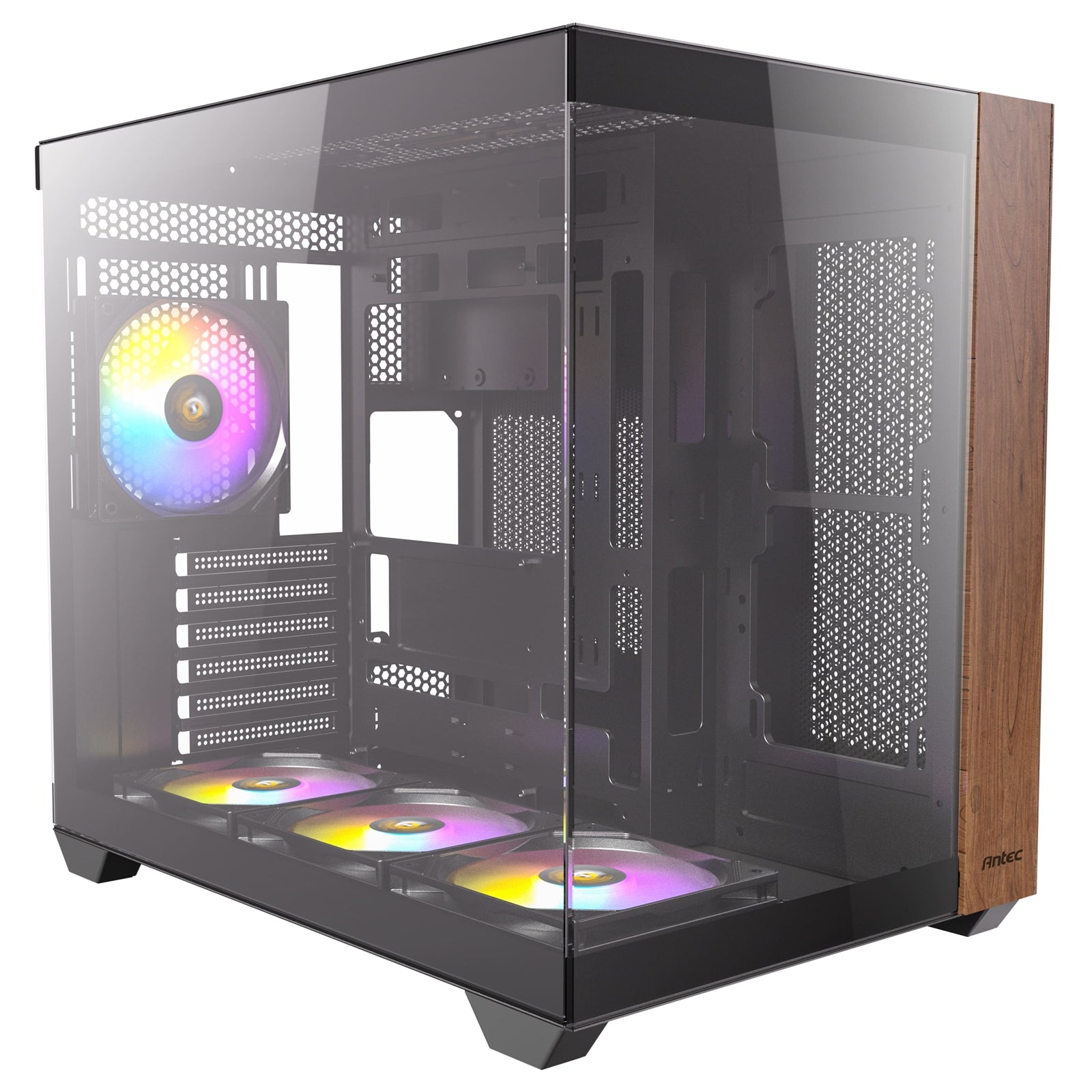 Antec CX800 Wood ARGB Mid-Tower Case - 270° Glass, USB-C, Steel