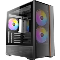 Antec FLUX Steel Mid Tower Case - 5 ARGB PWM Fans, Mesh Front, USB-C