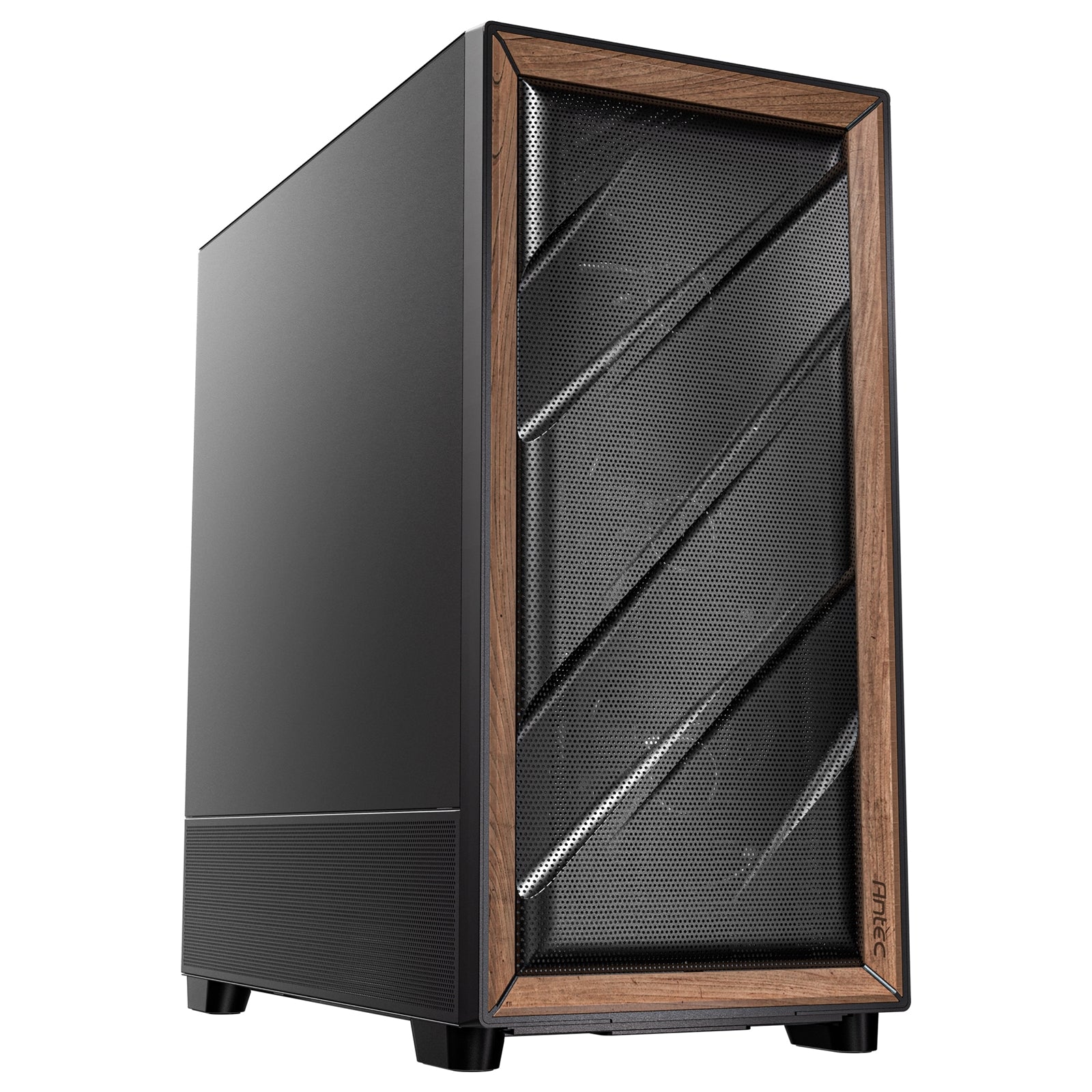 Antec Flux SE Mid Tower Case - Walnut Wood, 5 PWM Fans, USB-C