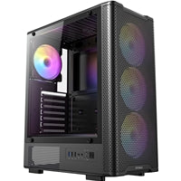 Antec VX310 ARGB Mid-Tower Case - Mesh Front, 4x120mm Fans, TG