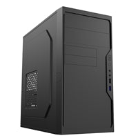 CiT Work Micro-ATX Steel Case - USB 3.0, 120mm Fan, Black