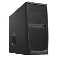 CiT Elite Micro ATX Tower Case with 500W PSU - Black Mesh