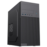 CiT Mentor Micro-ATX Office Case - Black Steel USB-C 80mm Fan