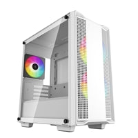 DeepCool CC360 ARGB White Micro-ATX Case - Tempered Glass, 3x ARGB Fans