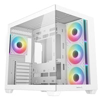 DeepCool CG530 White ATX Case - Dual Tempered Glass, 4 ARGB Fans