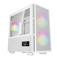 DeepCool CH360 Digital White Mid Tower Case - Tempered Glass, ARGB Fans