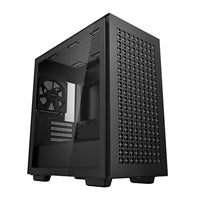 DeepCool CH370 Micro ATX Case - Black Tempered Glass 360mm Support