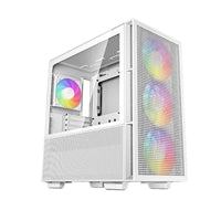 DeepCool CH560 White Mid Tower Case - E-ATX Hybrid Glass 4x ARGB
