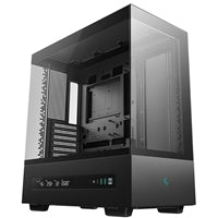 DeepCool CH690 black ATX mid-tower case with semi-glass panel, USB-C port, and high-airflow design.
