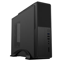 CiT S014B Compact Micro ATX Case 300W PSU - Black SECC Metal
