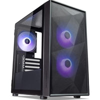 TecWare Forge M2 Compact mATX Case - Mesh Front, 3x ARGB Fans, Black