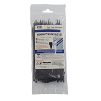 Evo Labs Black Cable Ties 150mm x 2.5mm Nylon 66 - 100 Pack