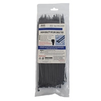 Nylon 66 Cable Ties 200x2.5mm Black - 100 Pack Self-Locking 11kg