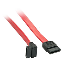 Lindy 0.5m SATA Cable 7 Pin to 90° Right Angle - Red Shielded