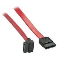 Lindy 0.7m Shielded SATA Cable 7-Pin to 90° Angled - Red