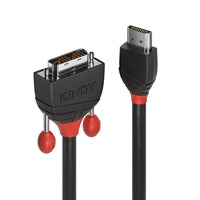Lindy 2m HDMI to DVI-D Cable - Triple Shielded, Gold Plated, 1080p