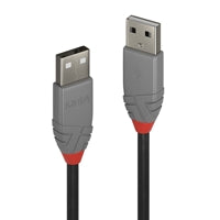 Lindy Anthra USB 2.0 A to A Cable 2m - Double Shielded Black