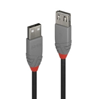 Lindy 0.5m USB 2.0 Extension Cable - Shielded Gold Plated Black