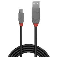 Lindy 1m USB 2.0 A to Micro-B Cable - Shielded Anthra Line