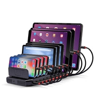 LINDY 96W 10-Port USB Charging Station - Smart 2.4A Fast Charge