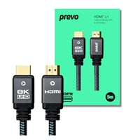 Prevo HDMI 2.1 Cable 5m - 8K@60Hz 4K@120Hz 48Gbps Braided