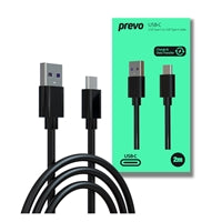 Prevo USB-A to USB-C Cable 2m - 2.1A Fast Charging Copper Wire