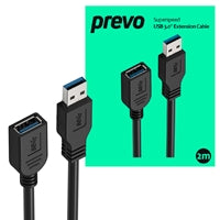 Prevo USB 3.0 Extension Cable 2m - OFC, Male to Female, 5Gbps