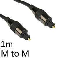 TOSLINK Optical Audio Cable 1m - Gold-Plated Fiber Optic Digital