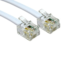RJ11 to RJ11 Cable 3m White - Male to Male Modem Phone Cable